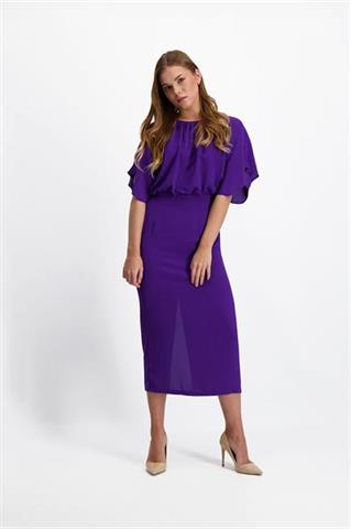 Fioletowa sukienka midi 85930 - 332971