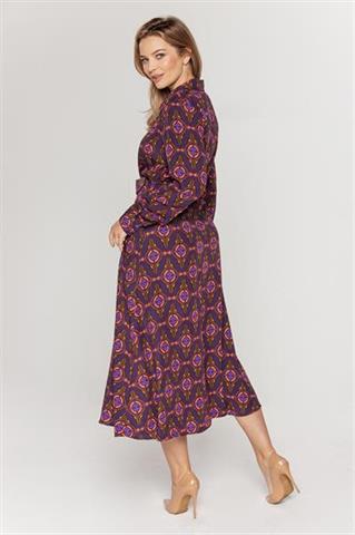 Fioletowa sukienka we wzory 58561 - 333711