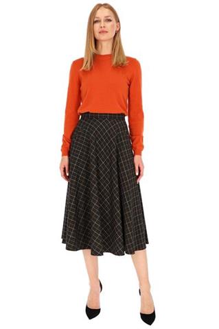 Rozkloszowana spódnica midi w kratkę 58569 - 338161