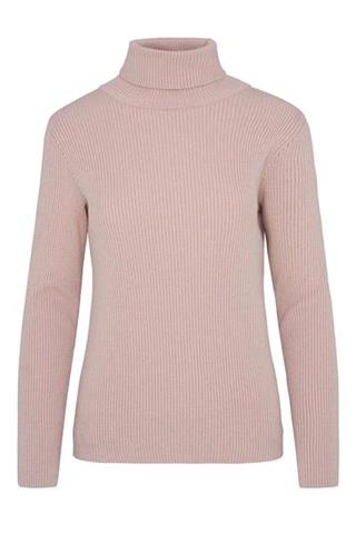 Różowy sweter z wysokim golfem 84129 - 33861