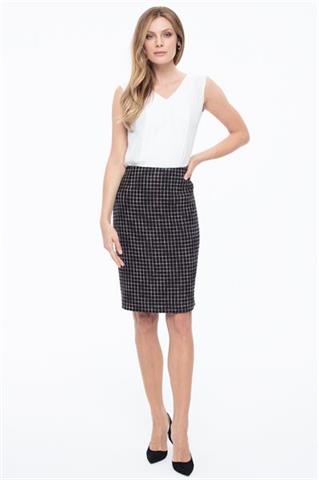 Spódnica ołówkowa z efektem połysku 58577 - 338851