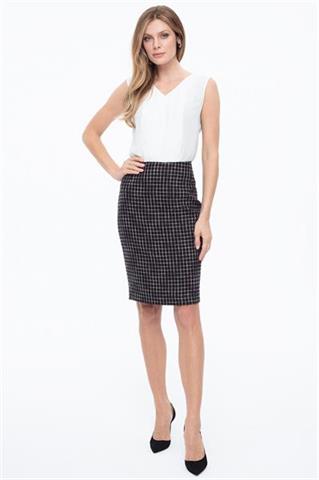 Spódnica ołówkowa z efektem połysku 58577 - 338891