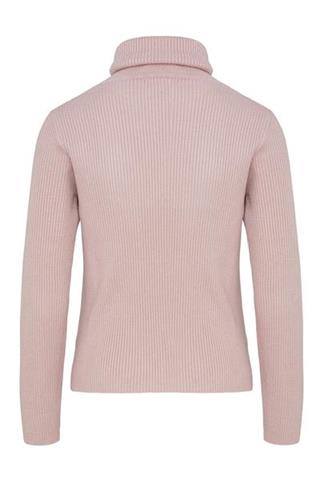Różowy sweter z wysokim golfem 84129 - 33901