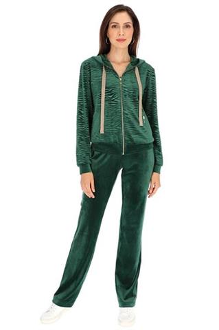 Welurowa bluza dresowa w odcieniu zieleni 58587 - 339581