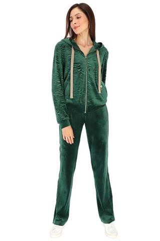 Welurowa bluza dresowa w odcieniu zieleni 58587 - 339591