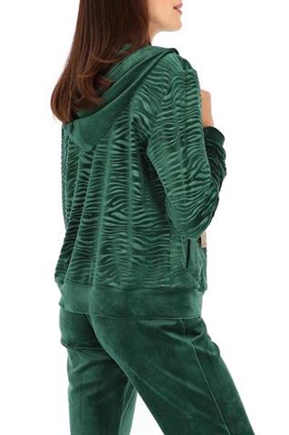 Welurowa bluza dresowa w odcieniu zieleni 58587 - 339611