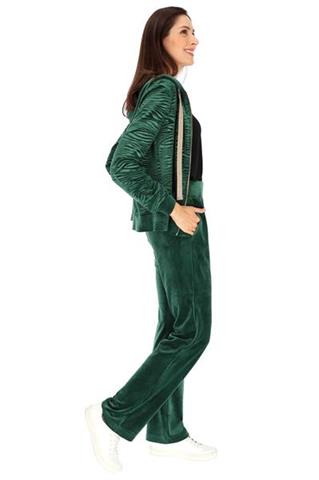 Welurowa bluza dresowa w odcieniu zieleni 58587 - 339631