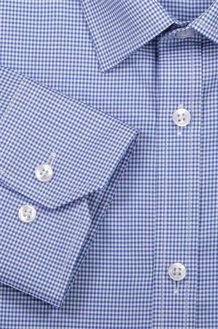 Koszula męska w biało-niebieską kratkę 93248 - 342001