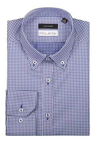 Koszula męska w biało-niebieską kratkę 93250 - 342081