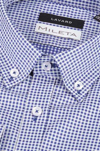 Koszula męska w biało-niebieską kratkę 93250 - 342091