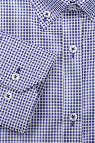 Koszula męska w biało-niebieską kratkę 93250 - 342101