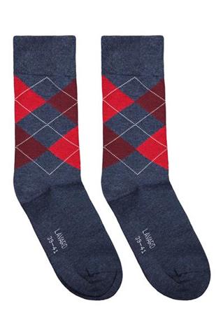 Granatowe skarpety w romby 76034 - 343601