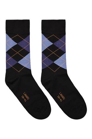 Czarne skarpety w romby 76035 - 343631