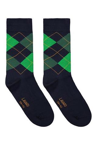 Granatowe skarpety w romby 76036 - 343661