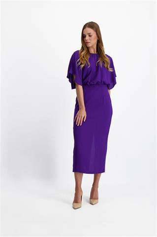 Fioletowa sukienka midi 85930 - 345881
