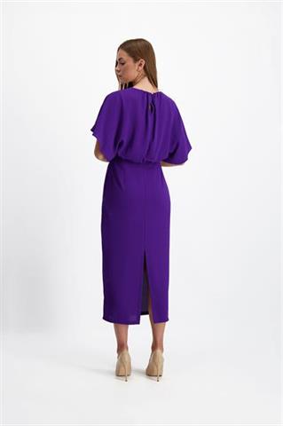 Fioletowa sukienka midi 85930 - 345891