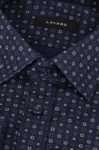 Granatowa koszula męska z drobnym wzorem 93254 - 346311