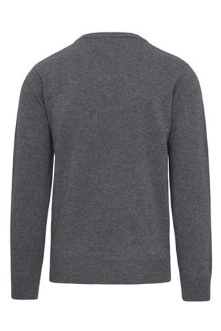 Szary sweter z wełny V-Neck 72760 - 34751