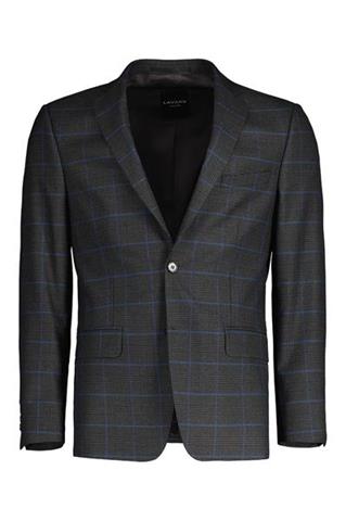 Grafitowy garnitur w kratę 35288 - 350181