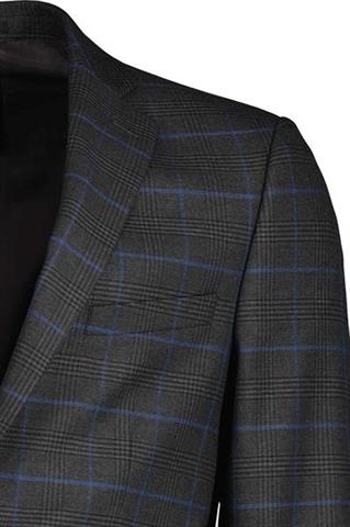 Grafitowy garnitur w kratę 35288 - 350201