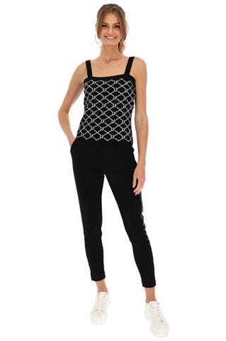 Czarny dzianinowy top damski 58591 - 351371
