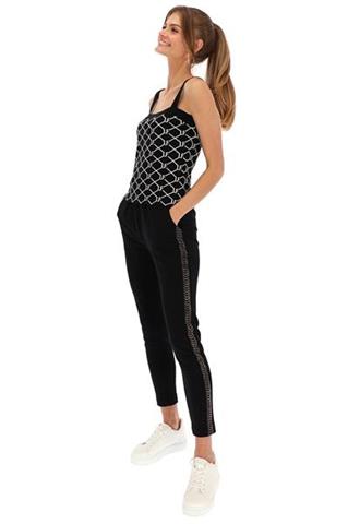 Czarny dzianinowy top damski 58591 - 351391