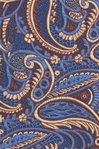 Granatowy krawat we wzory 57453 - 353531