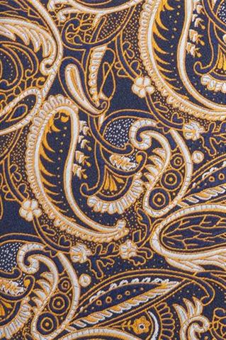 Granatowy krawat w camelowy wzór 57454 - 353561