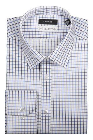 Koszula męska w okienkową kratę 93273 - 355231