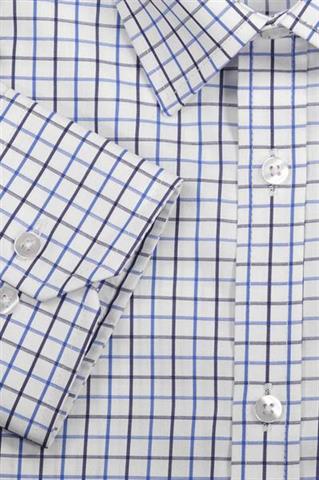 Koszula męska w okienkową kratę 93273 - 355251