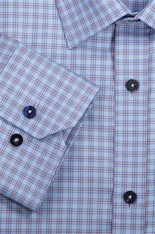Niebieska koszula w kratę 93274 - 355301