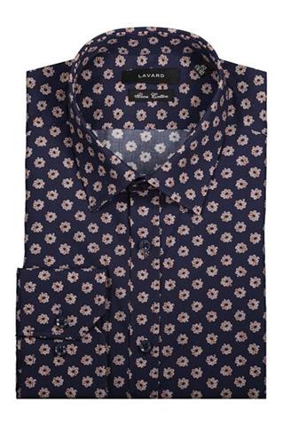 Granatowa koszula w kwiatki 93256 - 355531