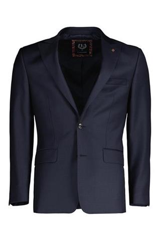 Granatowy garnitur z wełny jagnięcej 35285 - 358561