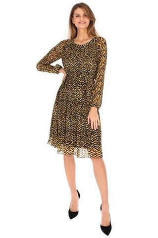 Plisowana sukienka we wzór panterki 58615 - 359711