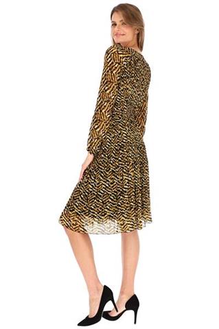 Plisowana sukienka we wzór panterki 58615 - 359721