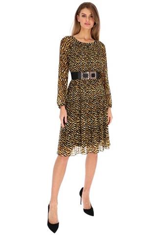 Plisowana sukienka we wzór panterki 58615 - 359781