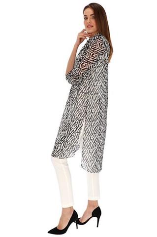 Koszulowa tunika we wzór zebry 58627 - 359871