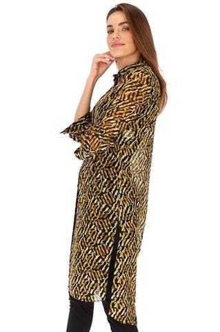 Koszulowa tunika we wzór panterki 58602 - 359951