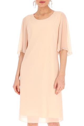 Elegancka sukienka w kolorze pudrowego różu 58622 - 360111