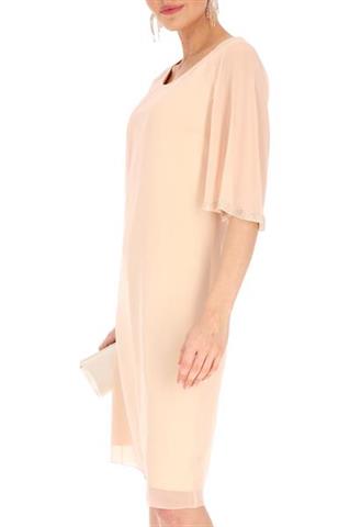 Elegancka sukienka w kolorze pudrowego różu 58622 - 360121