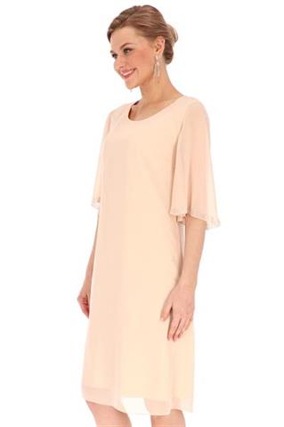 Elegancka sukienka w kolorze pudrowego różu 58622 - 360131