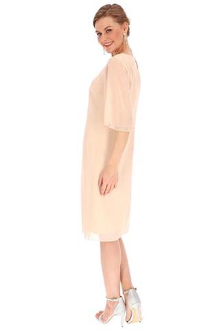 Elegancka sukienka w kolorze pudrowego różu 58622 - 360141