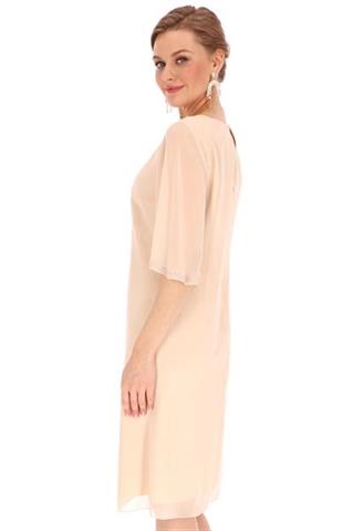 Elegancka sukienka w kolorze pudrowego różu 58622 - 360151