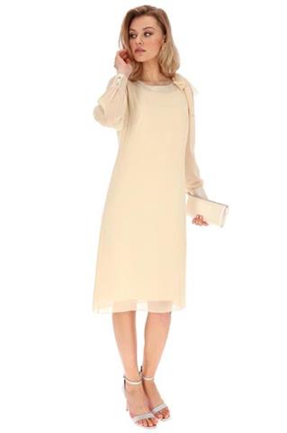 Kremowa sukienka elegancka 58624 - 360271