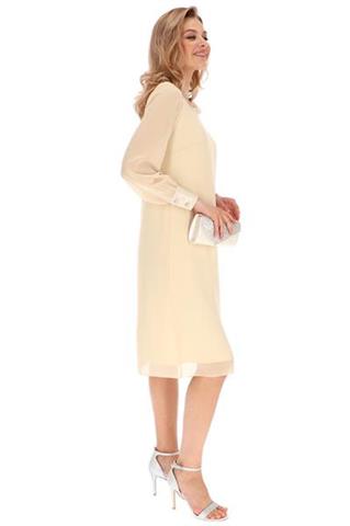 Kremowa sukienka elegancka 58624 - 360331