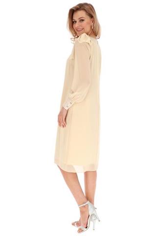 Kremowa sukienka elegancka 58624 - 360361