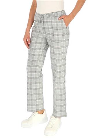 Szare spodnie w kratę 58631 - 365471