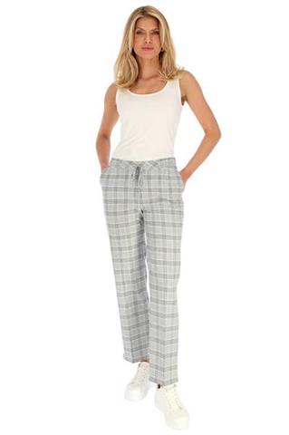 Szare spodnie w kratę 58631 - 365501