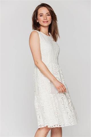 Koronkowa sukienka écru 58662 - 368441