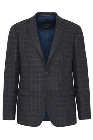 Granatowa marynarka w kratę 45145 - 37111